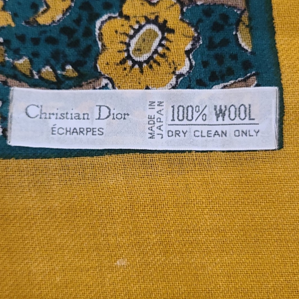 Christian Dior E'Charpes Vintage 100% Wool Scarf - Picture 3 of 16